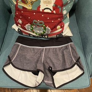 Lululemon shorts, grey / black, size 6